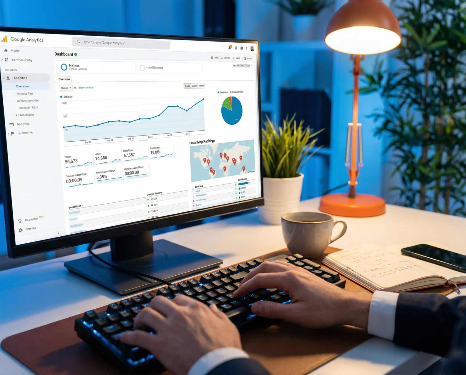 Expert agence digitale Vichy analysant les performances SEO locales